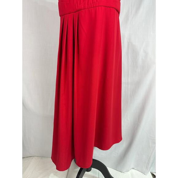 Lane Bryant Red Sleeveless Dress sz 20 lined, sexy, swingy, flattering - Picture 4 of 13